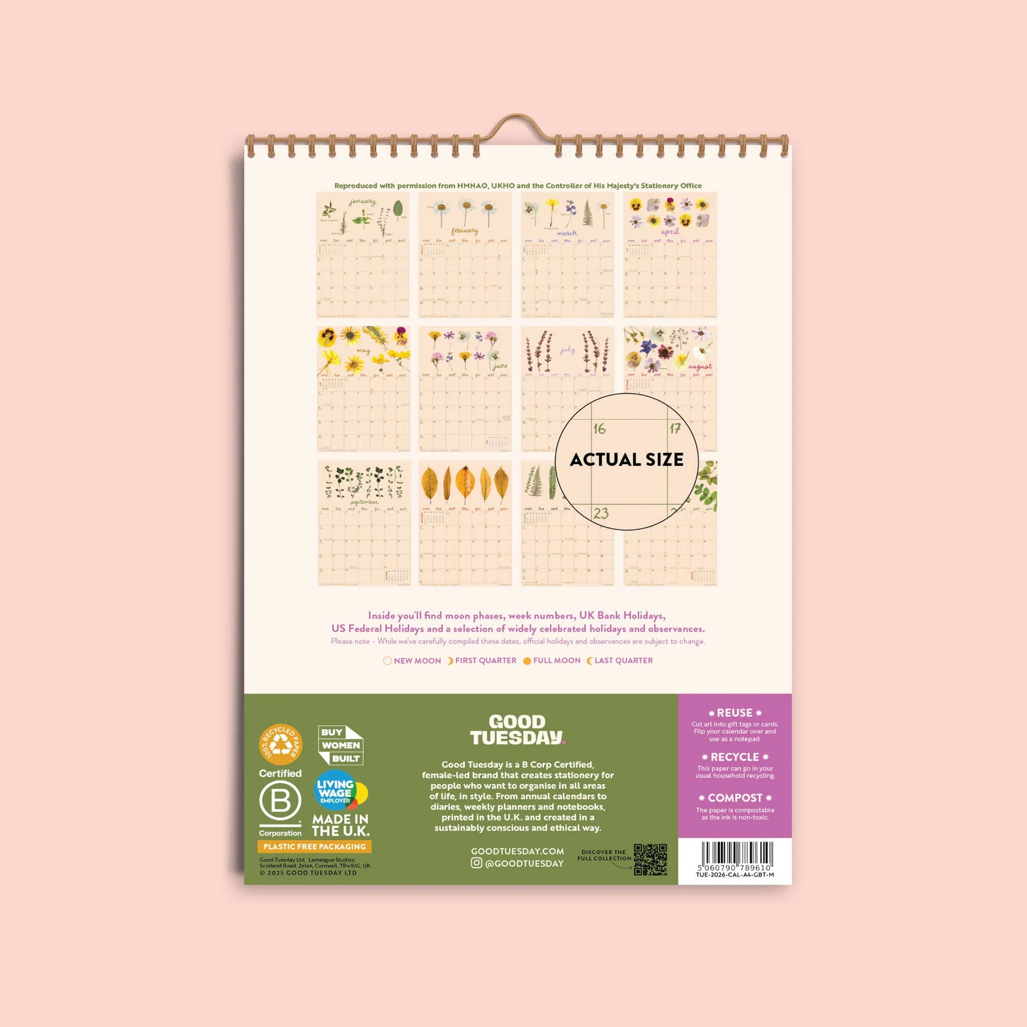 2026 Calendar | Garden Botanicals A4 - Image 4