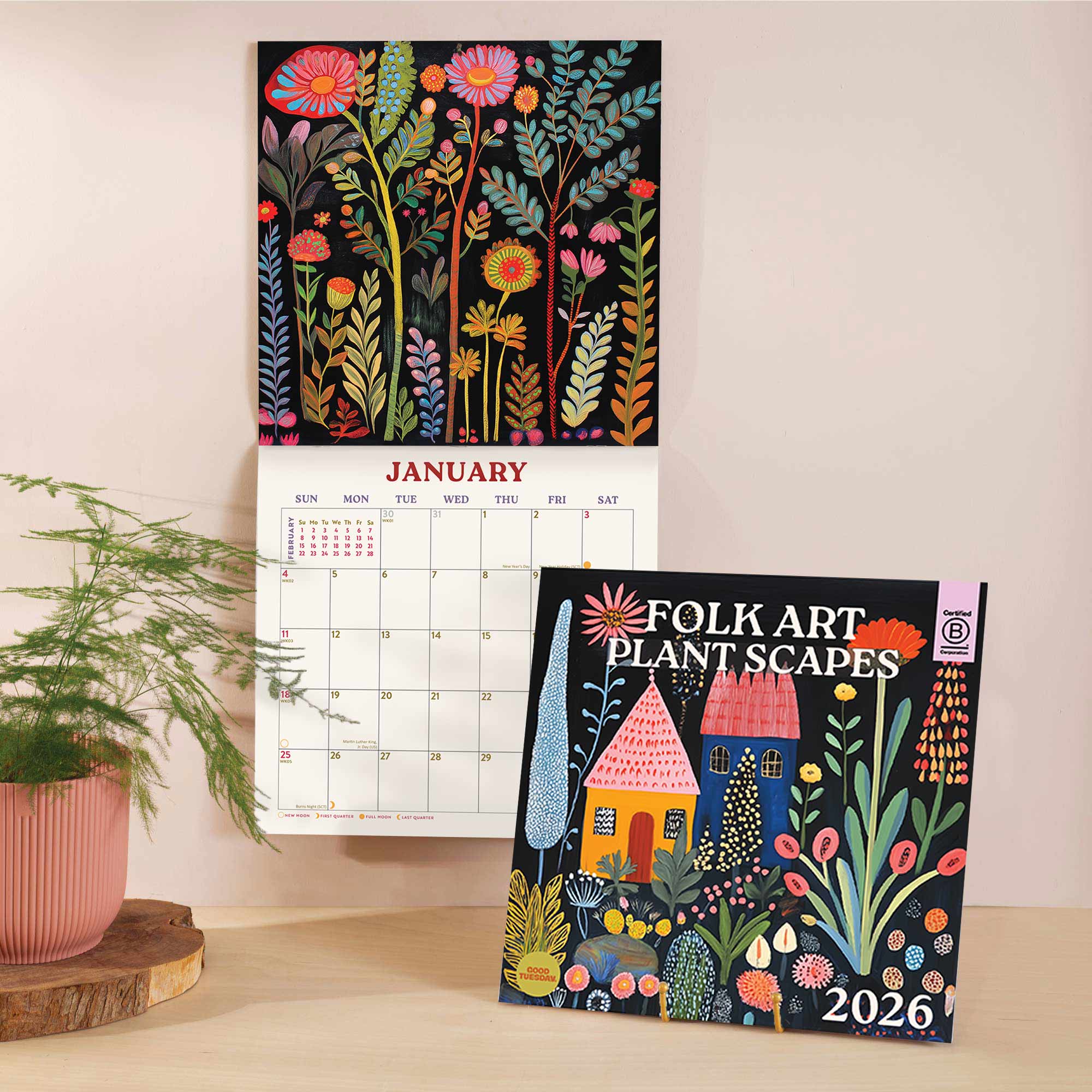 2026 Wall Calendar | Folk Art Plantscapes