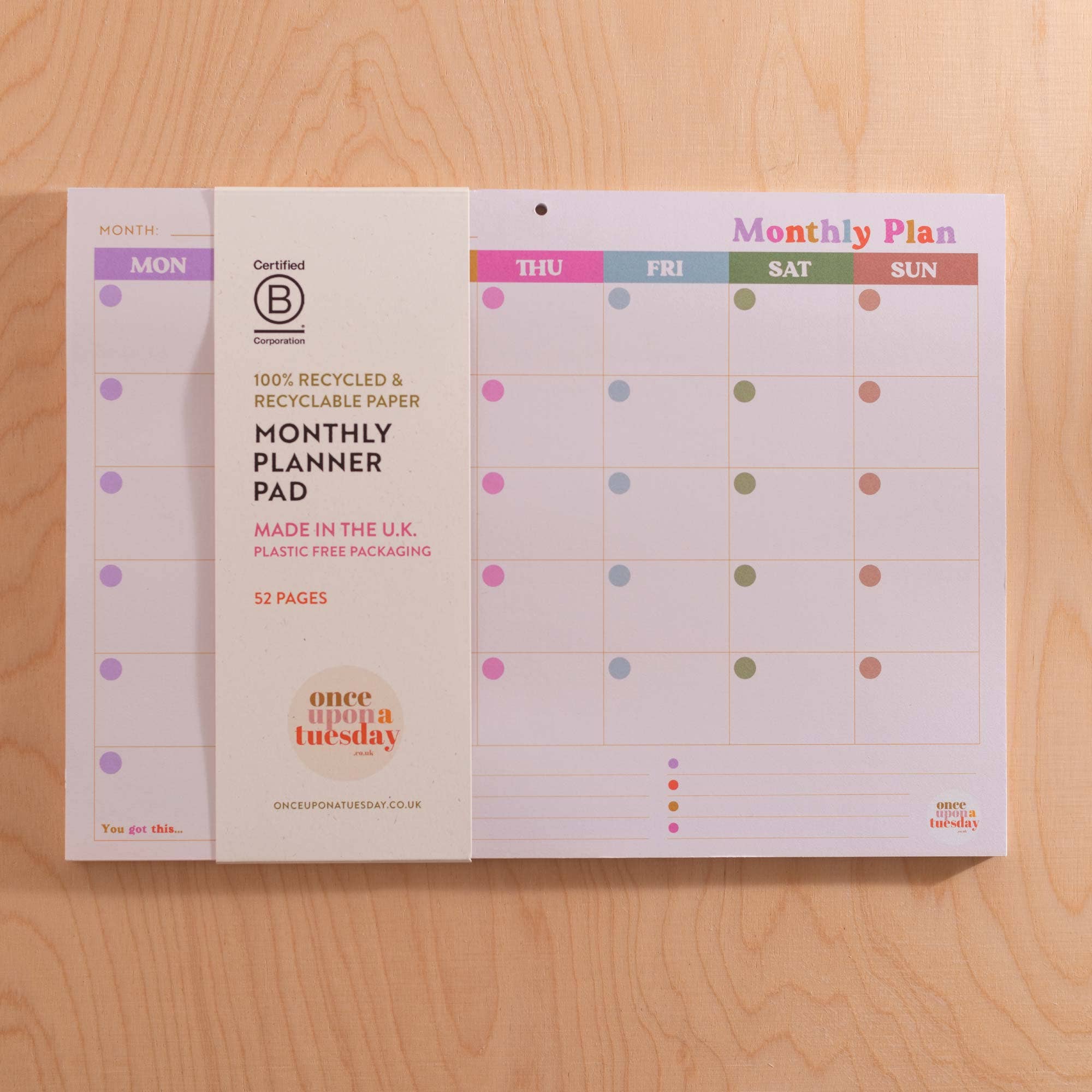 A4 Monthly Planner Pad | You Got This - Image 7