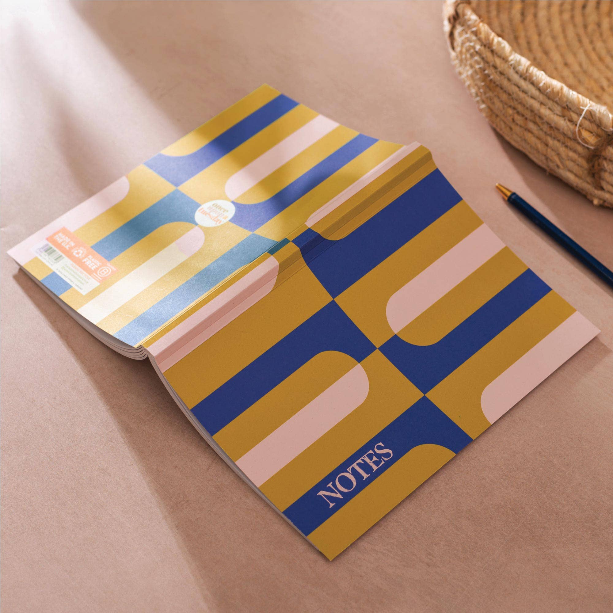 A5 Lay Flat Notebook | Chartreuse Arches | Lined - Image 3