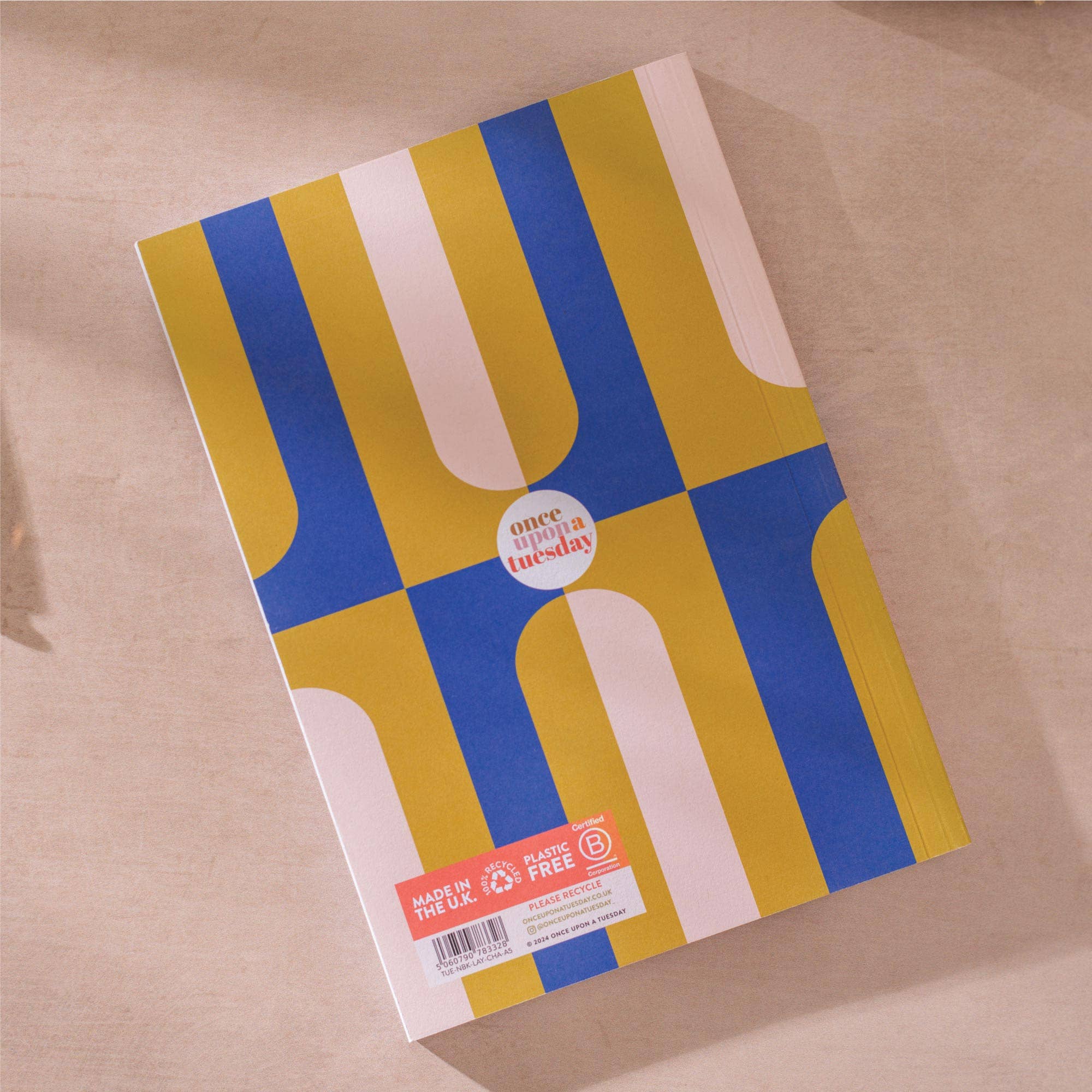 A5 Lay Flat Notebook | Chartreuse Arches | Lined - Image 5