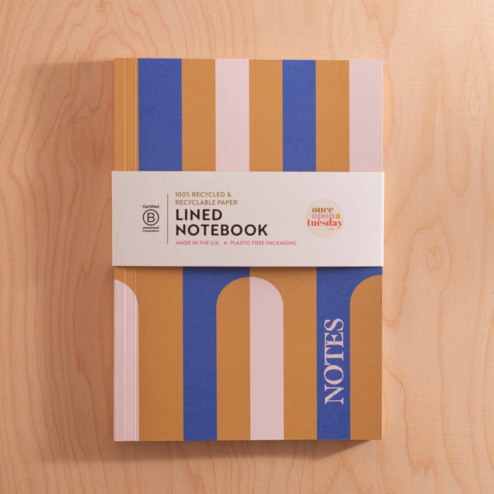 A5 Lay Flat Notebook | Chartreuse Arches | Lined - Image 6
