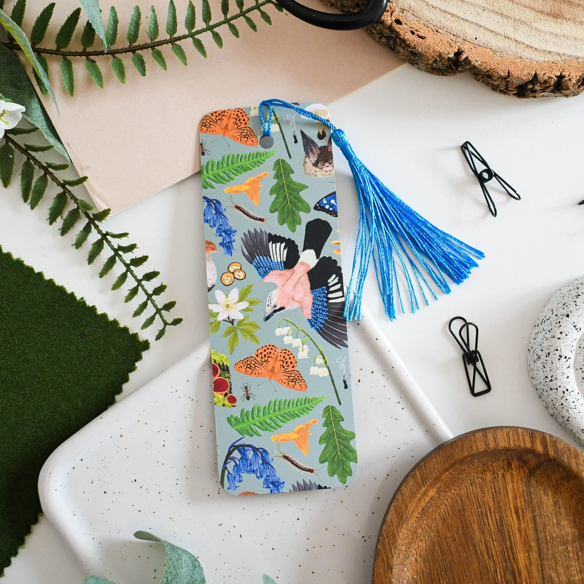 Ancient Woodland Creatures Bookmark – Illustrated by Ferne Creative