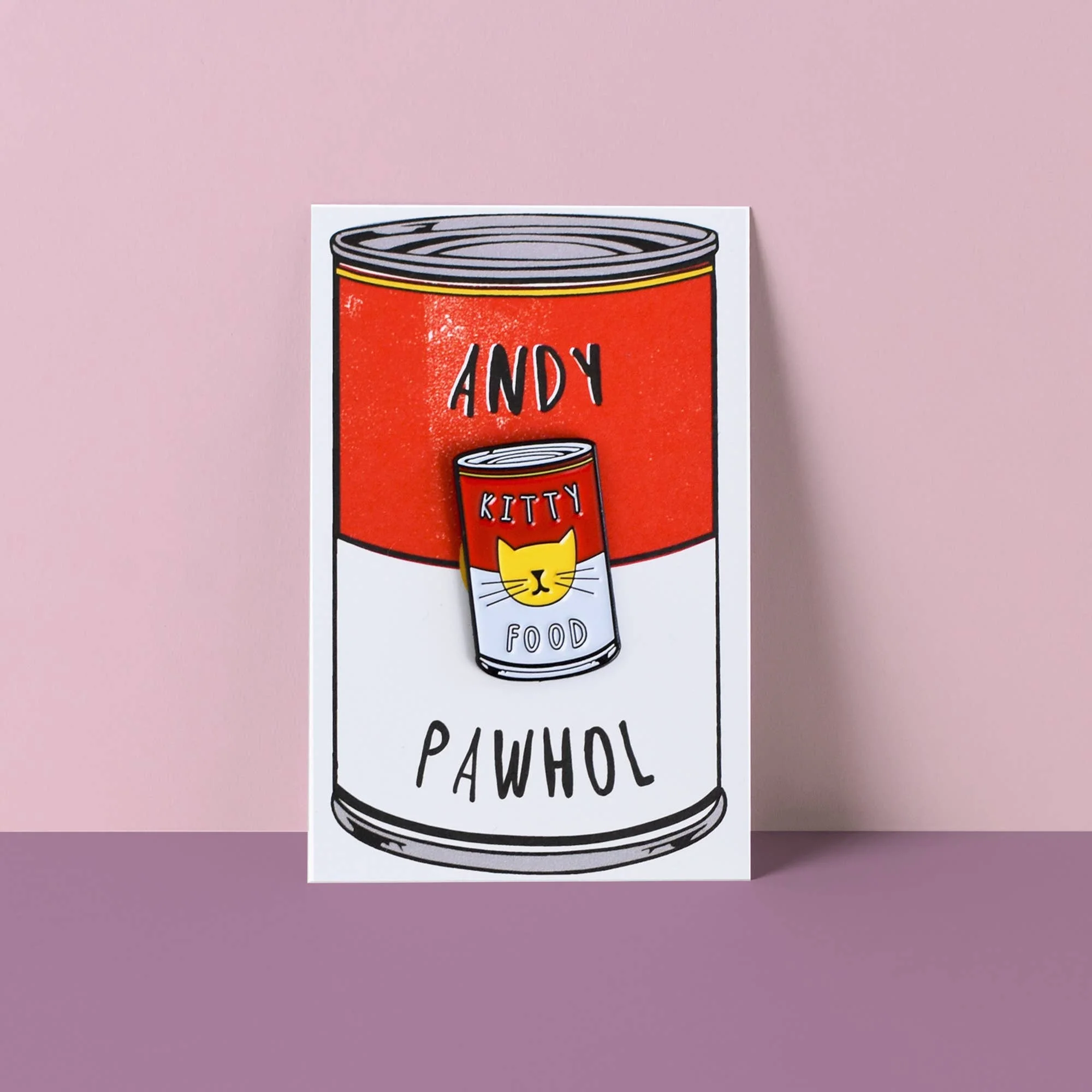 Niaski Andy Pawhol Enamel Pin – Cat Artist Collection