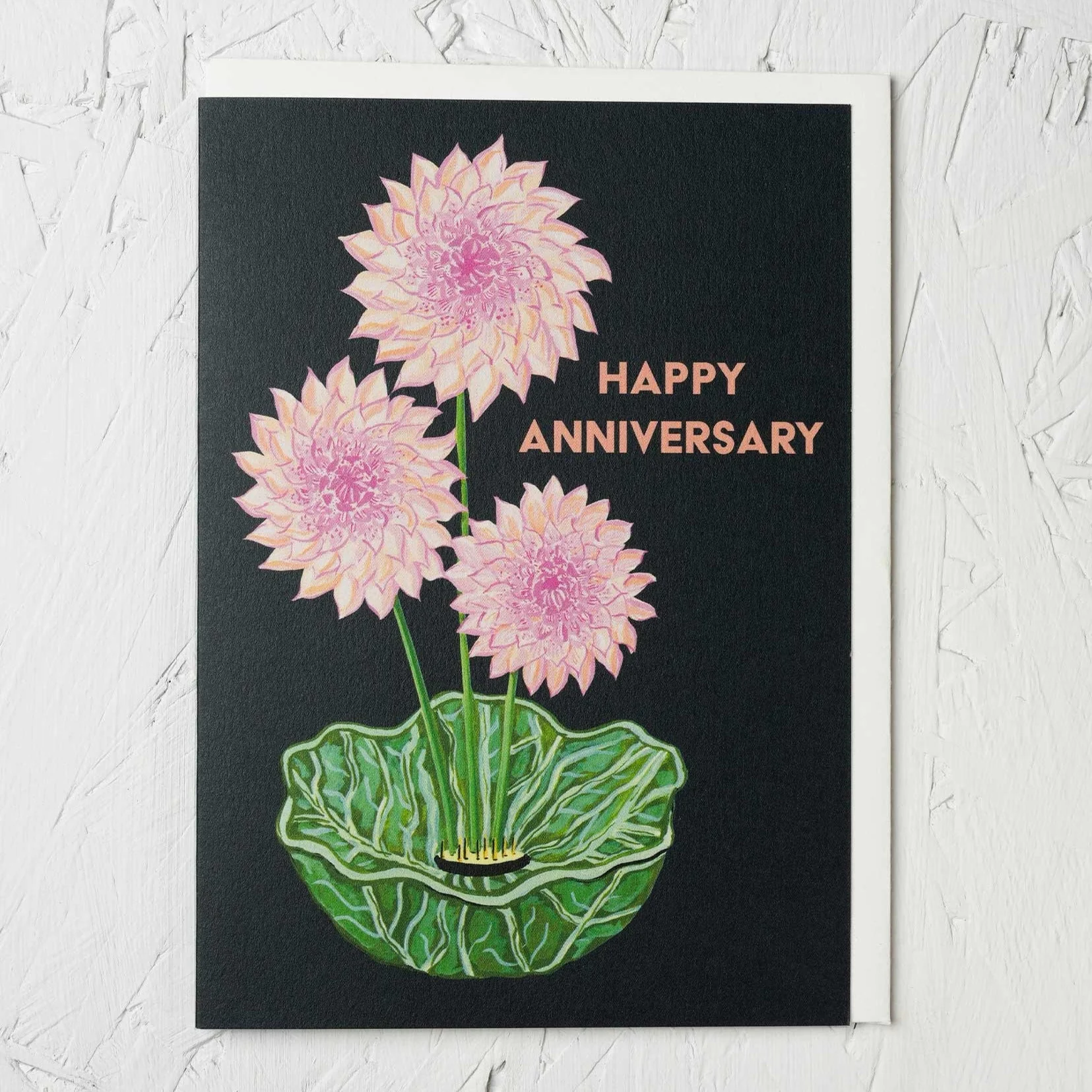 Anniversary Dahlia Greetings Card