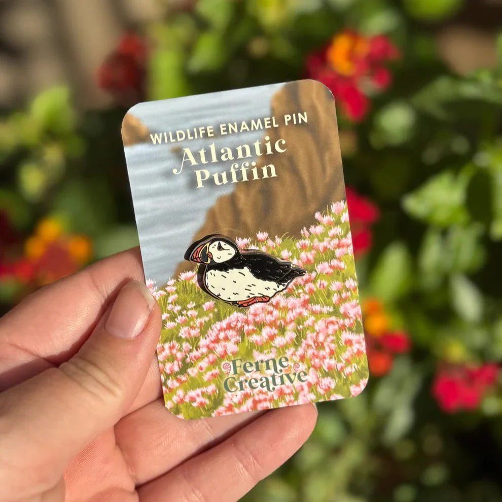Atlantic Puffin Enamel Pin – Designed by Ferne Creative - Image 3