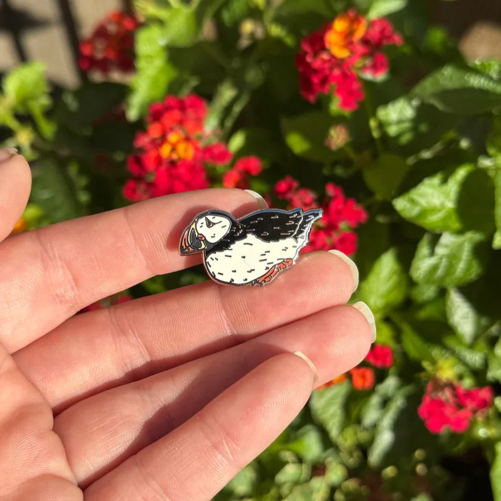 Atlantic Puffin Enamel Pin – Designed by Ferne Creative - Image 4