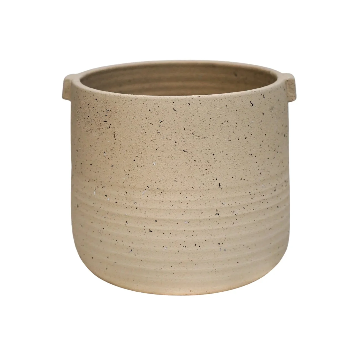 Aurora Terrazzo Handle Planter in Creamy Oat