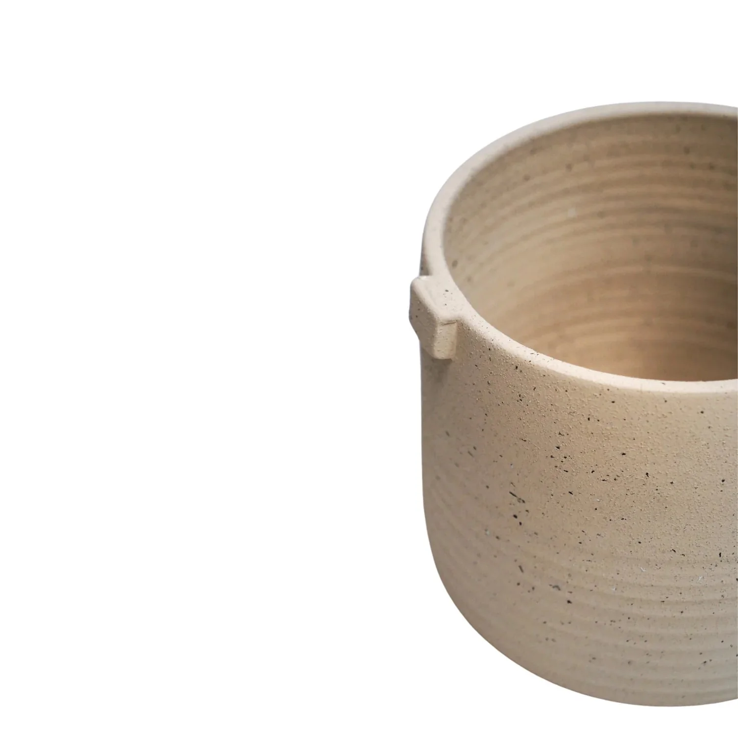 Aurora Terrazzo Handle Planter in Creamy Oat - Image 3