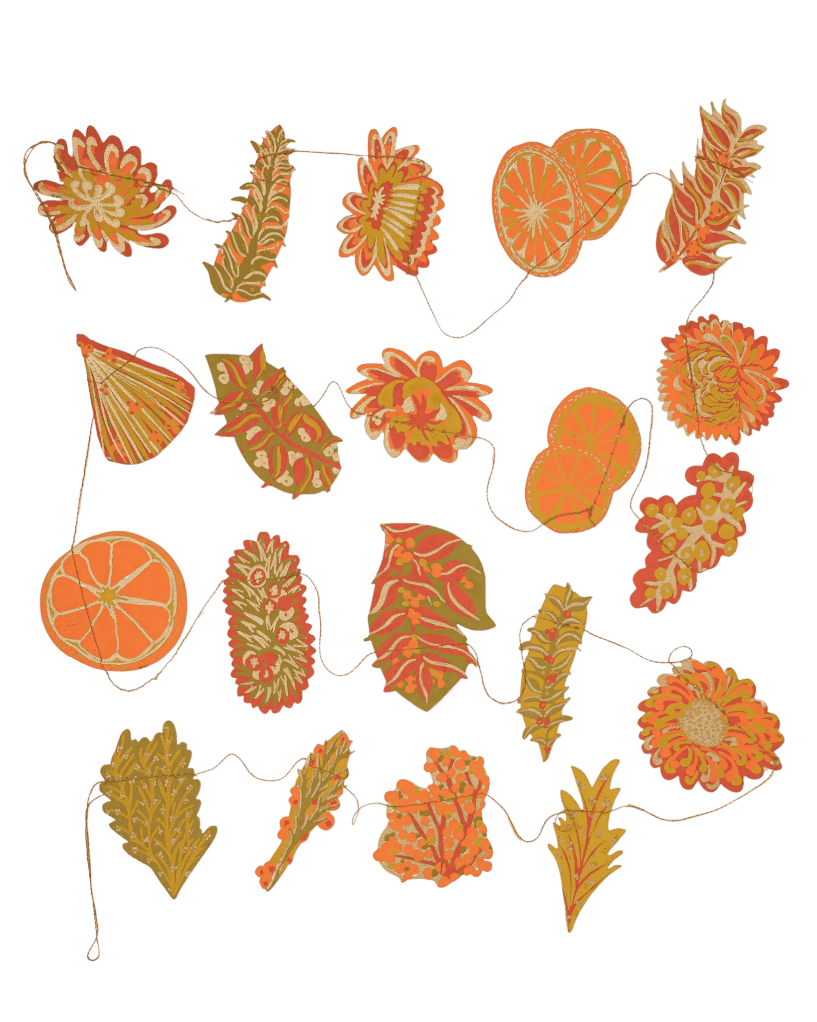 Autumn Blooms Sewn Garland