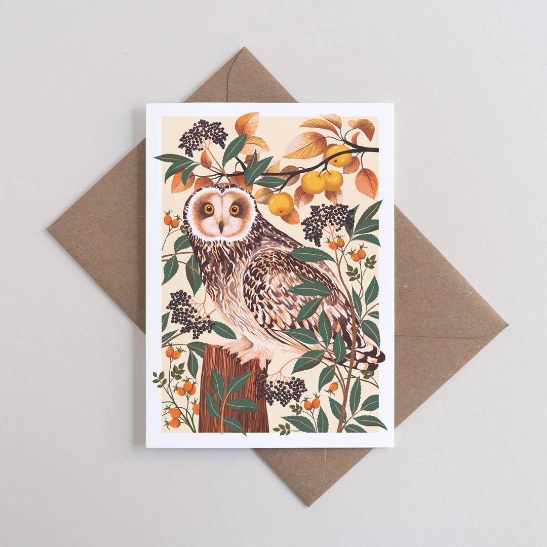 Autumn Owl | Everyday greetings card | Autumn, nature