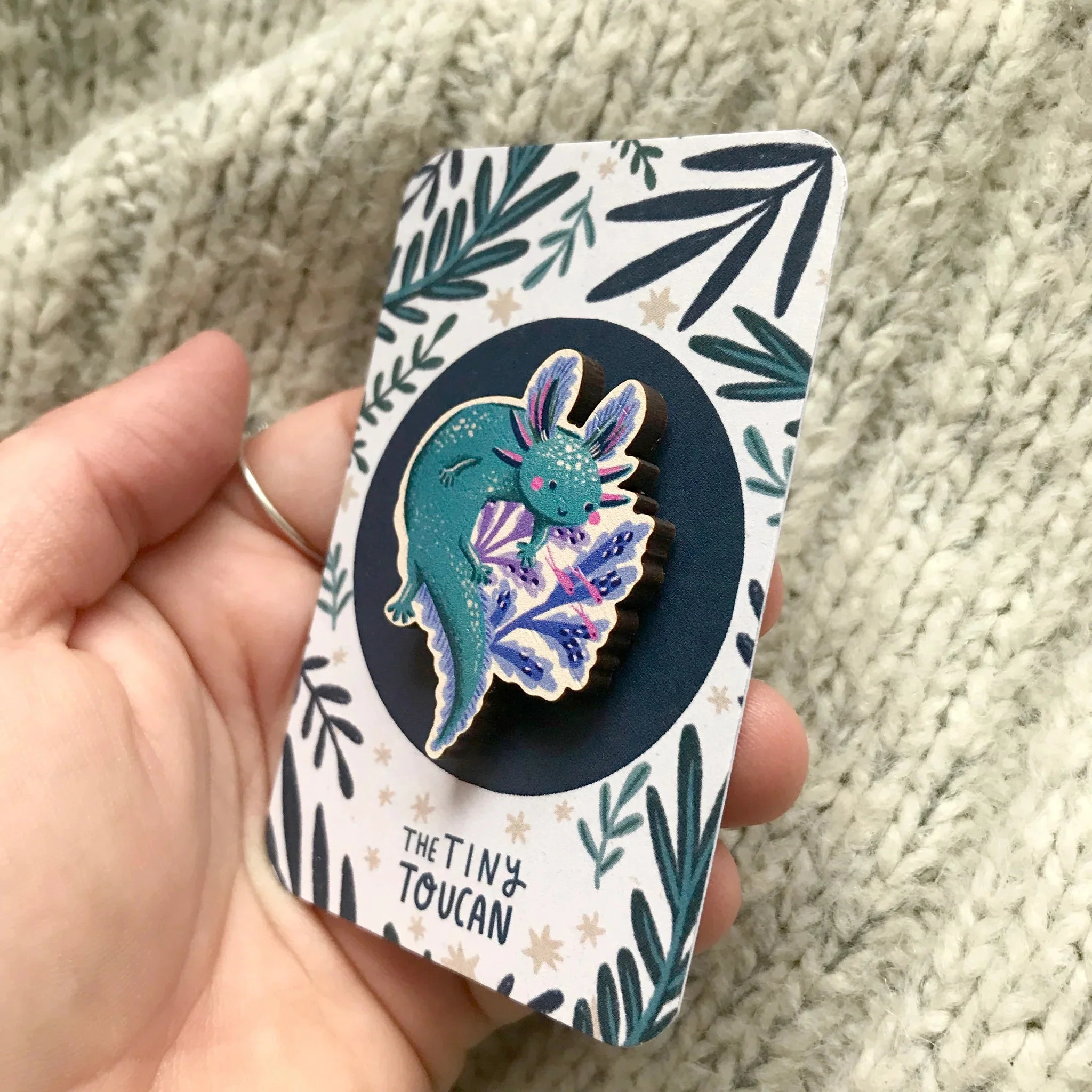 Axolotl Wooden Pin - Image 2