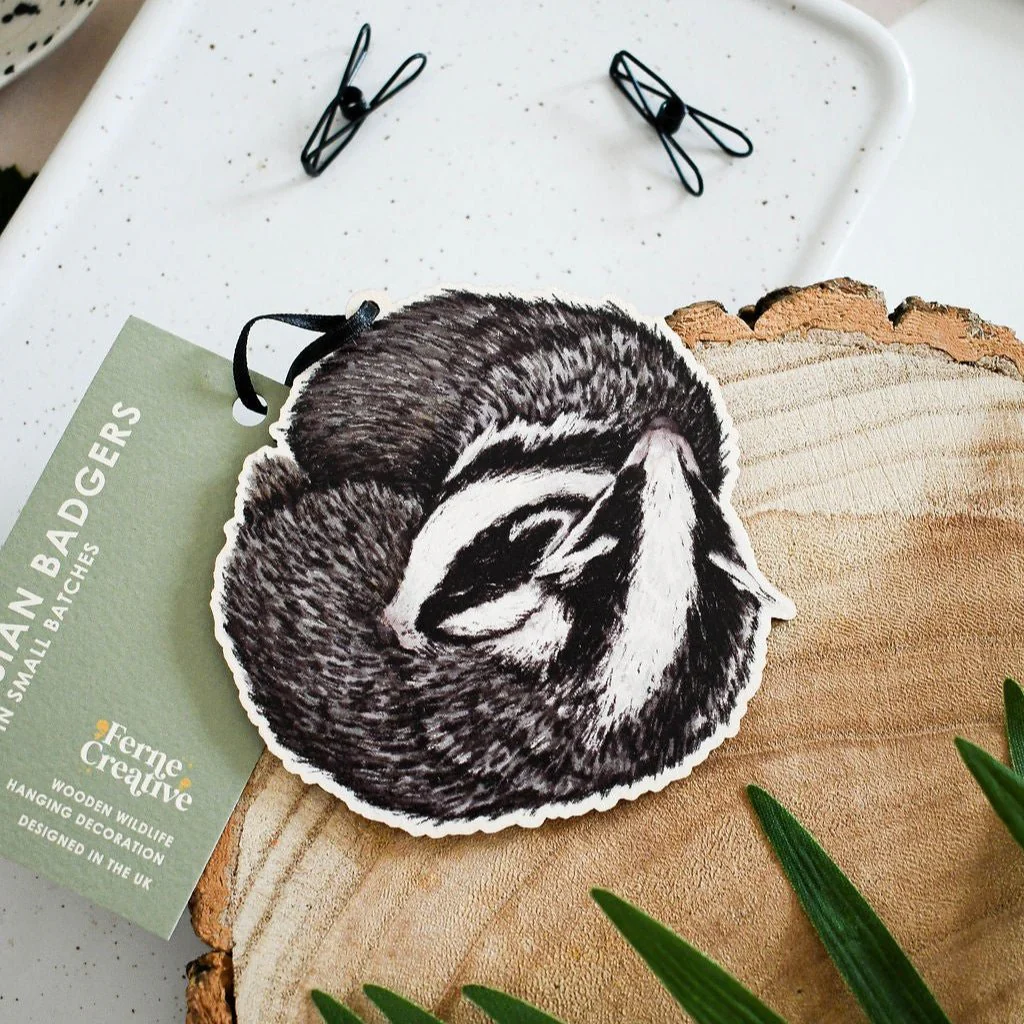 Badger Wooden Hanging Decoration