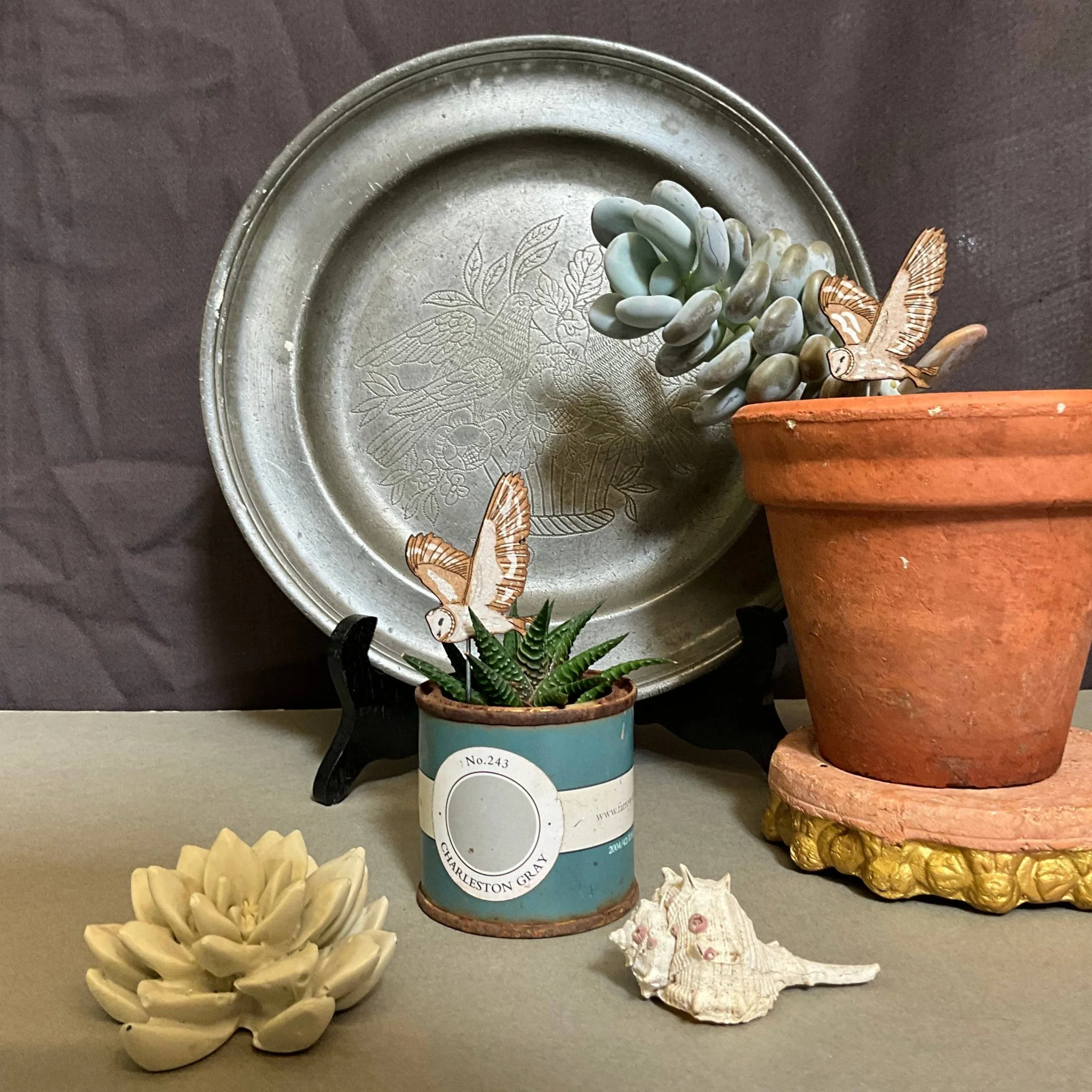 Barn Owl Plant Pot Companions - Image 3