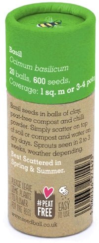 Basil Herb Garden Seedball Tubes - Image 2