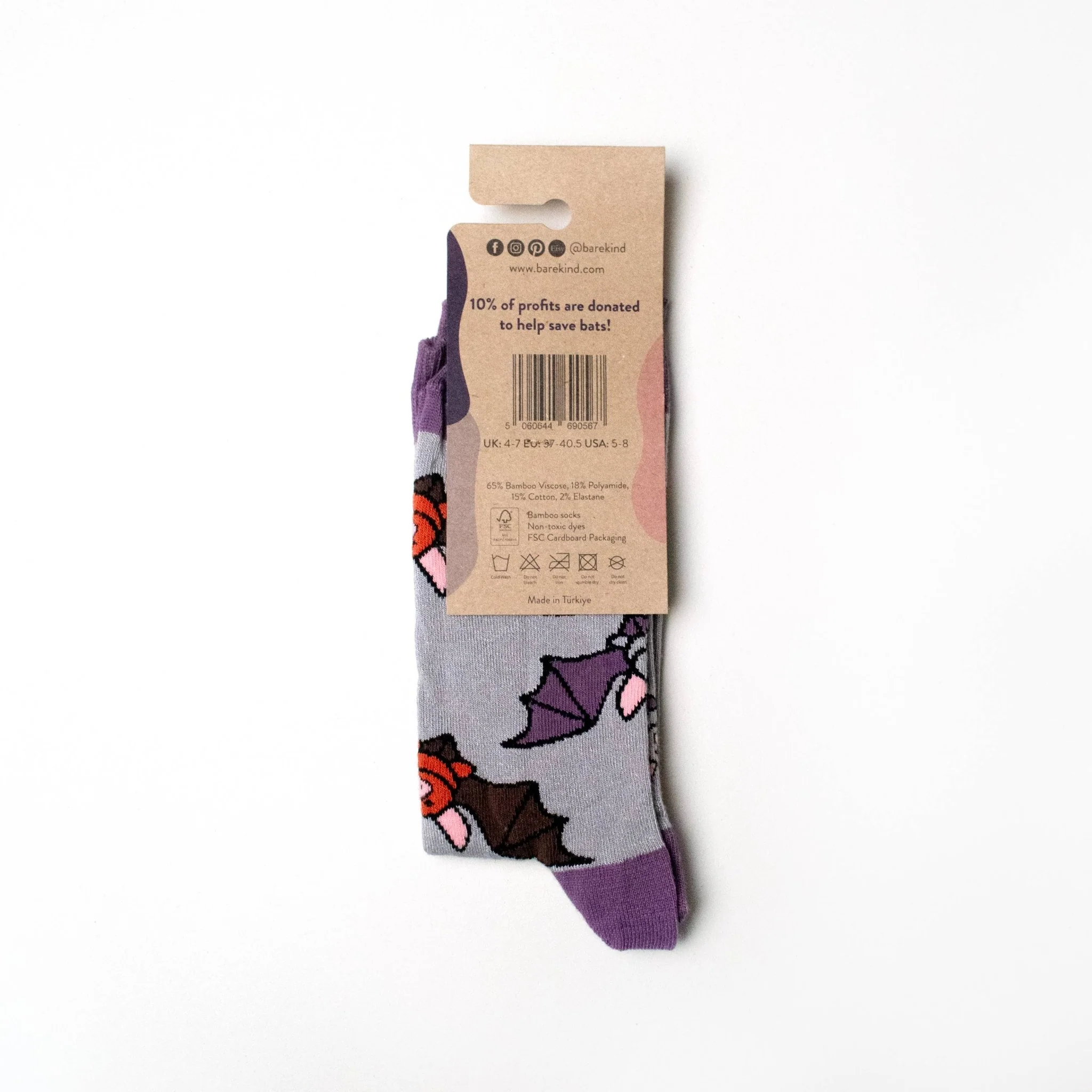 Bat Bamboo Socks - Image 5
