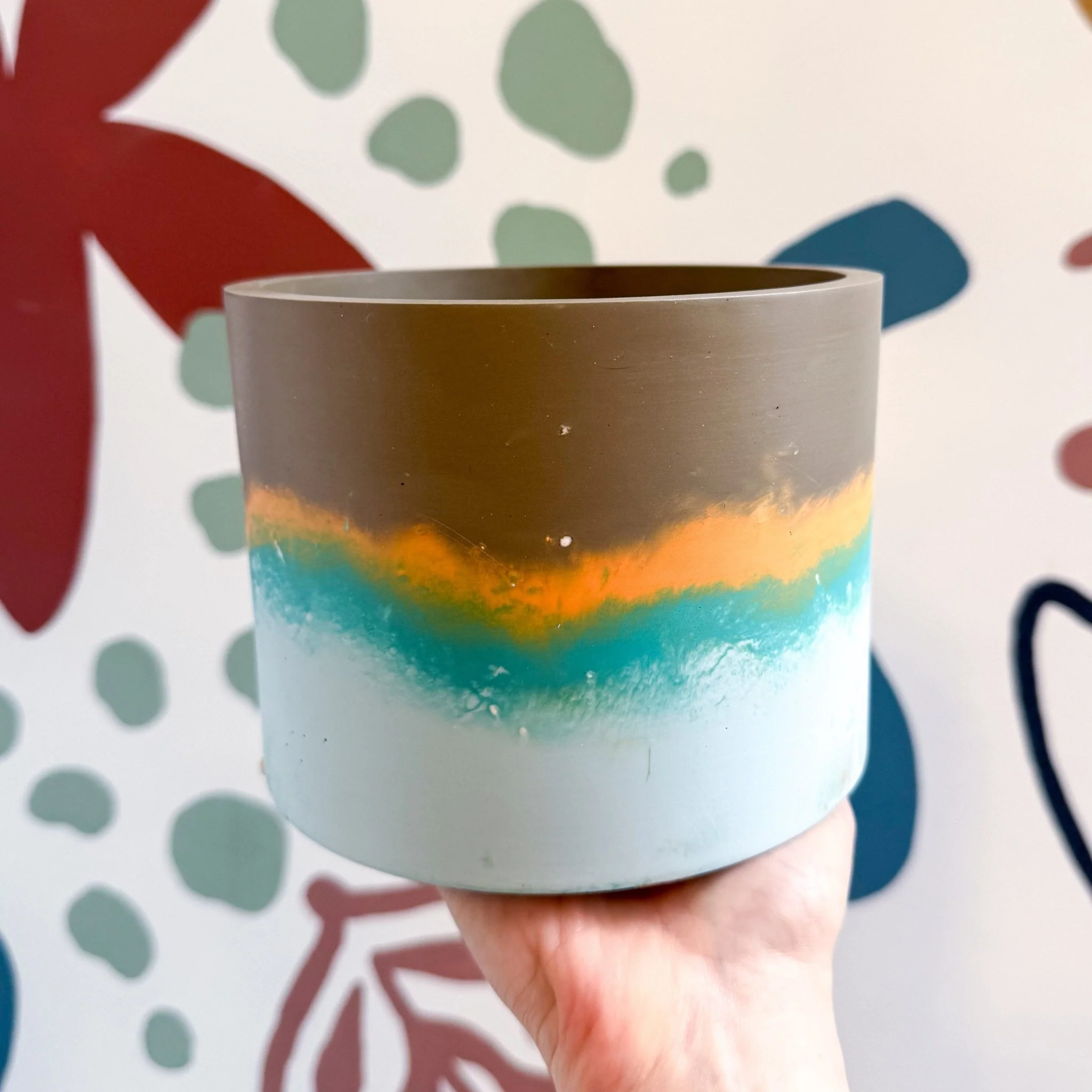 Cocoa Brown Jesmonite Pot [Beneath the Canopy RHS Collab]