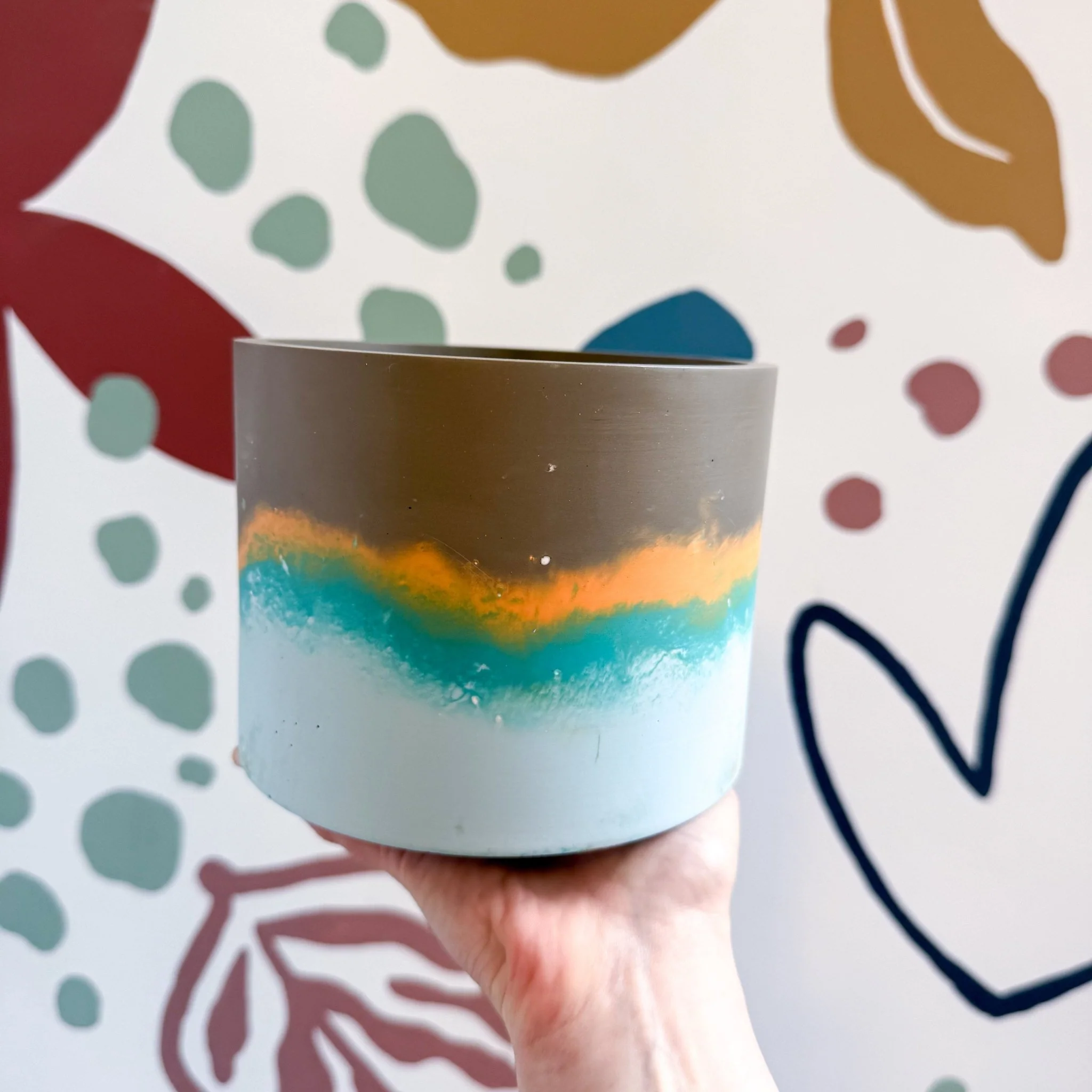 Cocoa Brown Jesmonite Pot [Beneath the Canopy RHS Collab] - Image 4