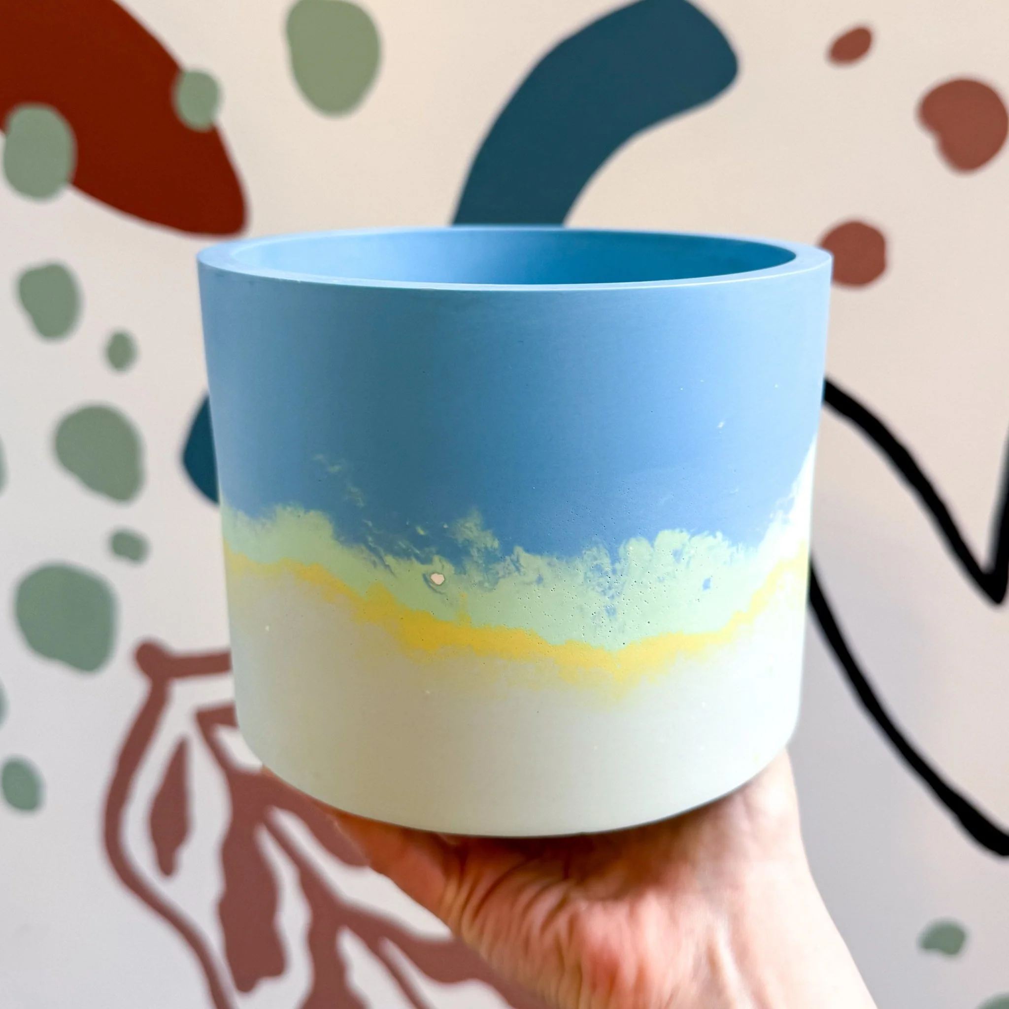 Fresh Water Blue Jesmonite Pot [Beneath the Canopy RHS Collab]