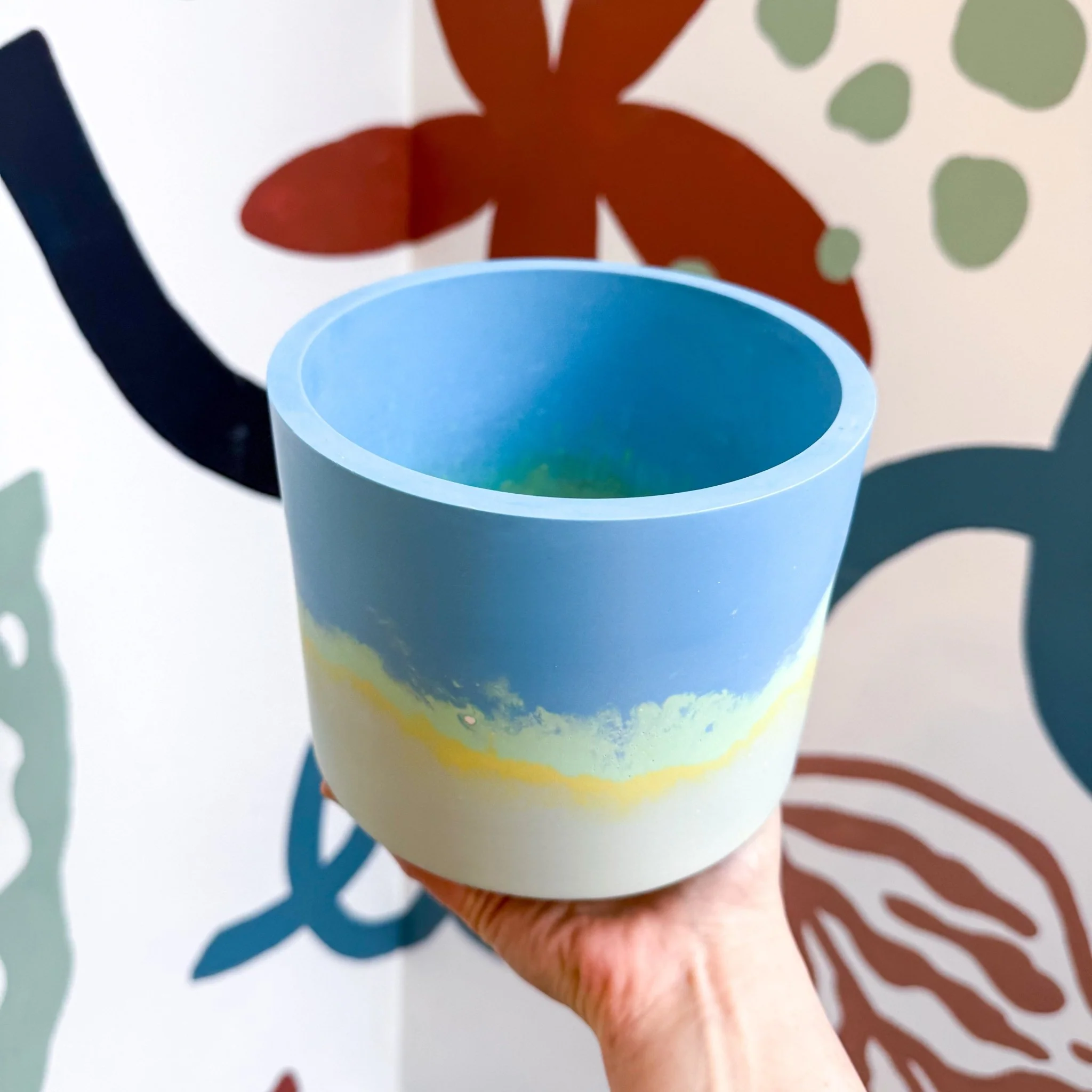 Fresh Water Blue Jesmonite Pot [Beneath the Canopy RHS Collab] - Image 2