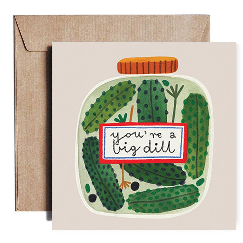 Big Dill Greetings Card