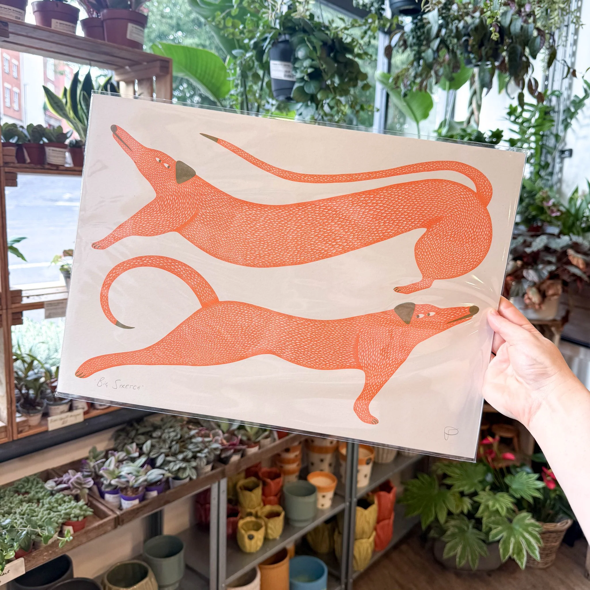 Big Stretch Dogs Riso Art Print - Image 3