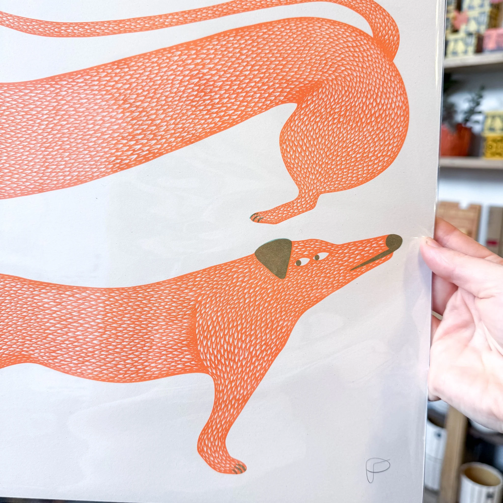 Big Stretch Dogs Riso Art Print - Image 4