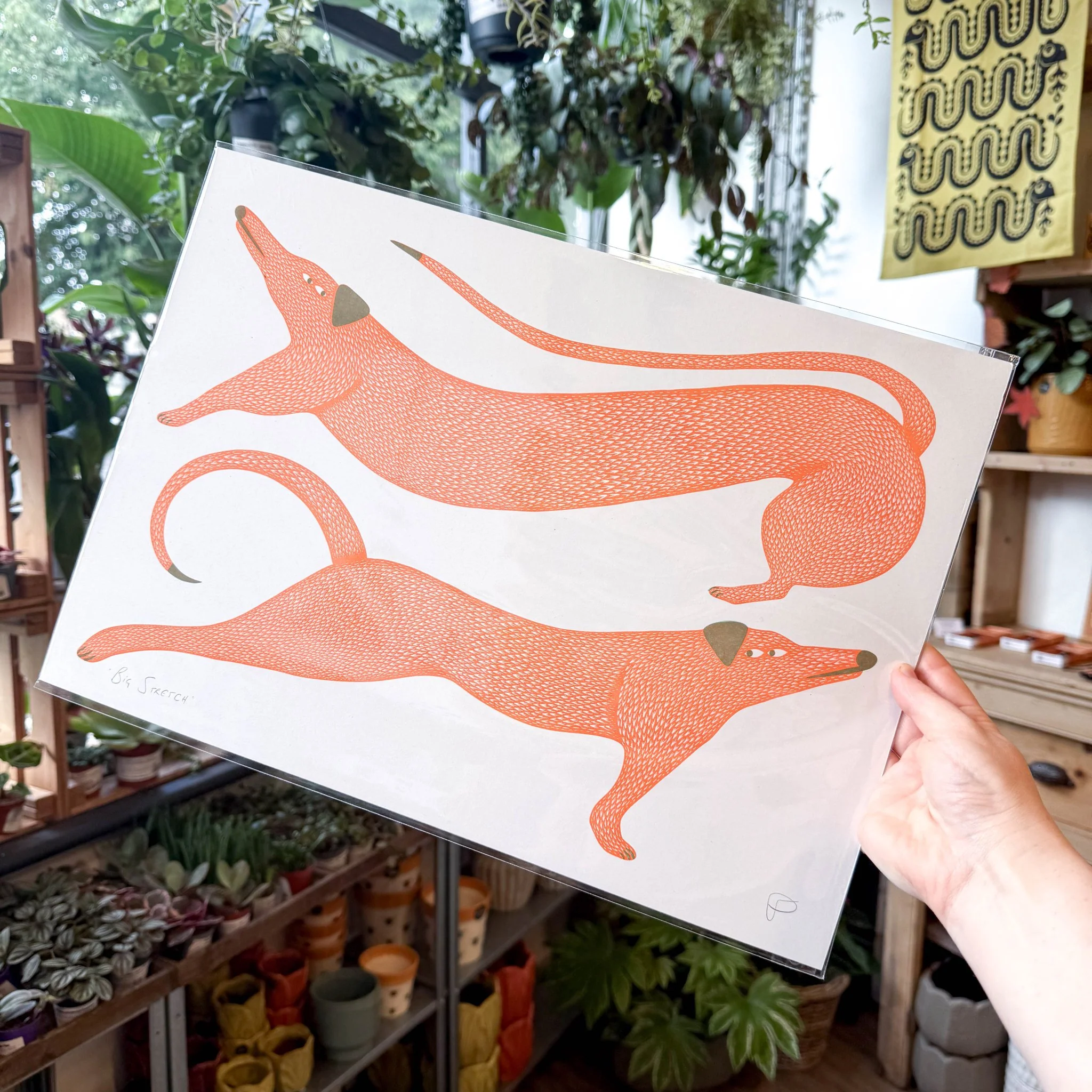 Big Stretch Dogs Riso Art Print - Image 5