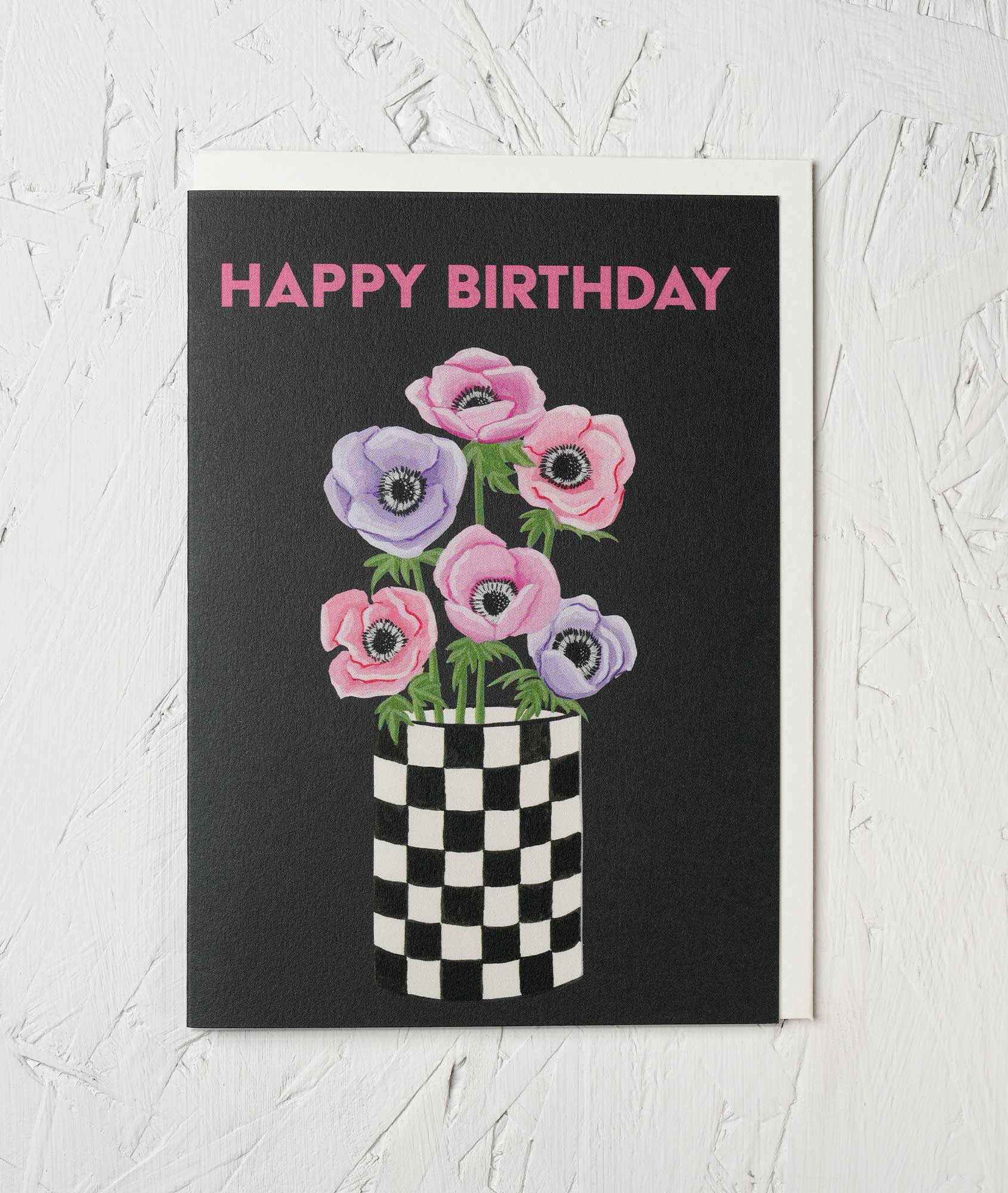 Birthday Anemone Greetings Card