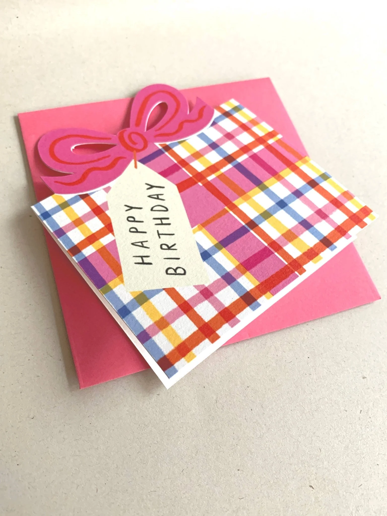 Birthday Bow Shaped Greetings Card - Image 5