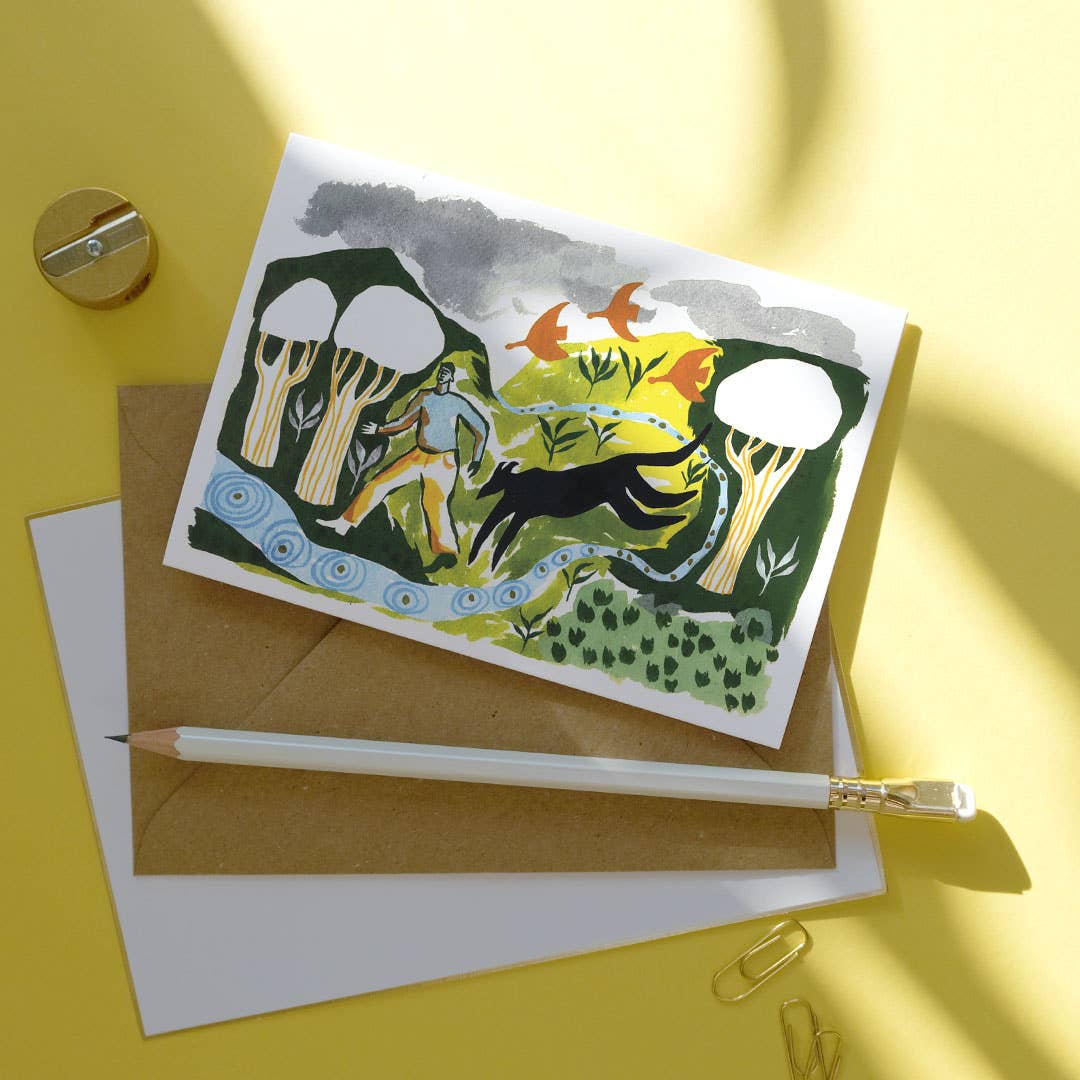 Black Dog | Everyday greetings card | Countryside, nature - Image 2