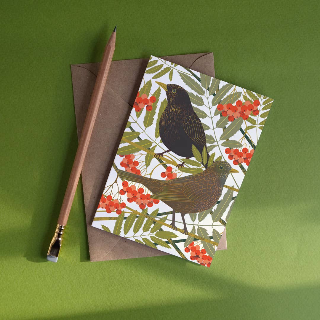Blackbirds | Everyday greetings card | Bird lover, Nature - Image 2