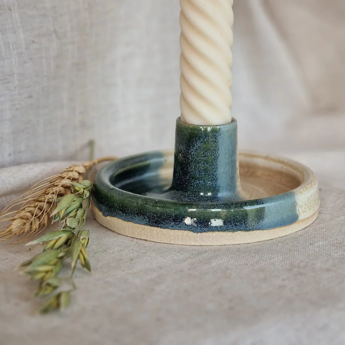 Blue Mountains Ceramic Candlestick Holder