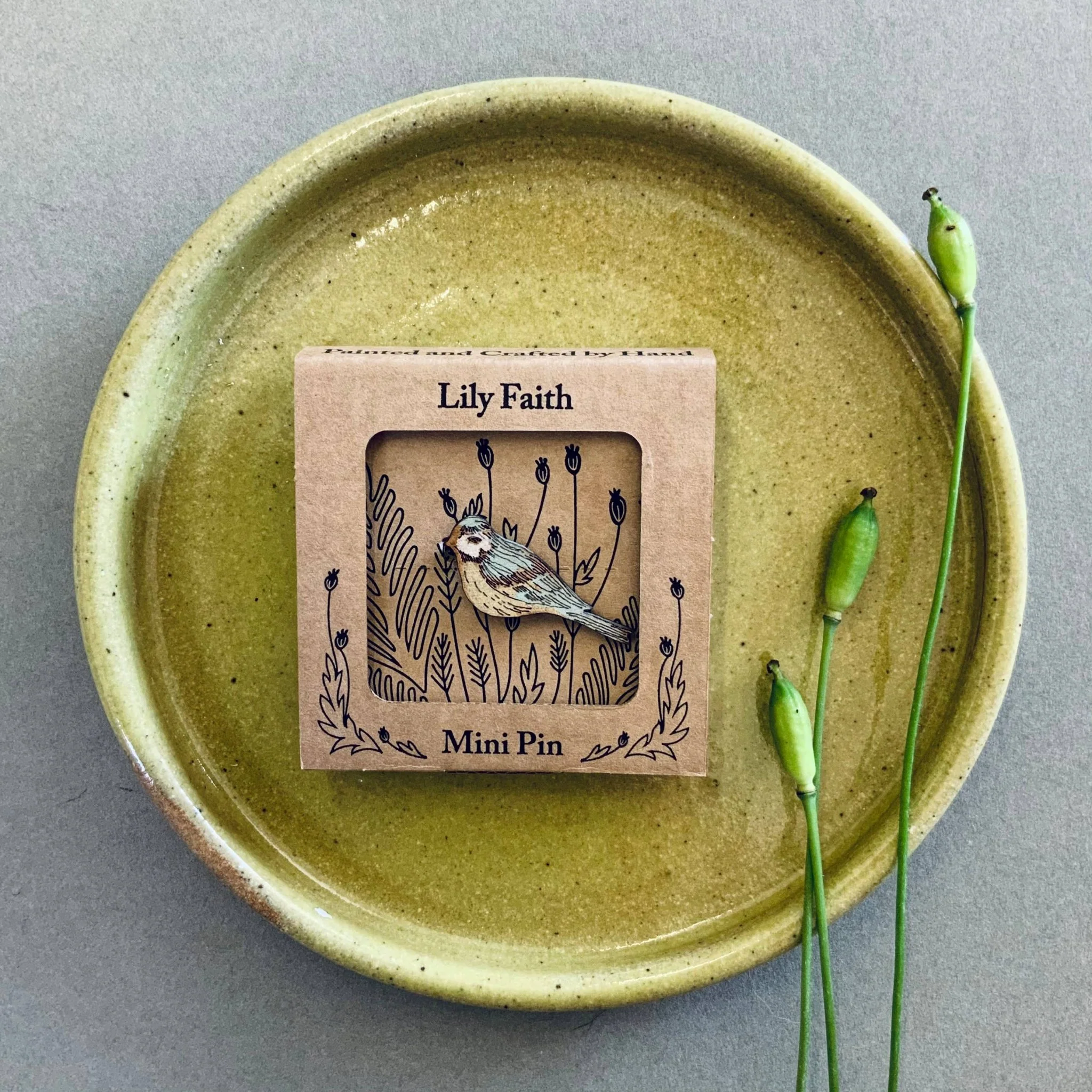 Blue Tit Mini Pin Brooch