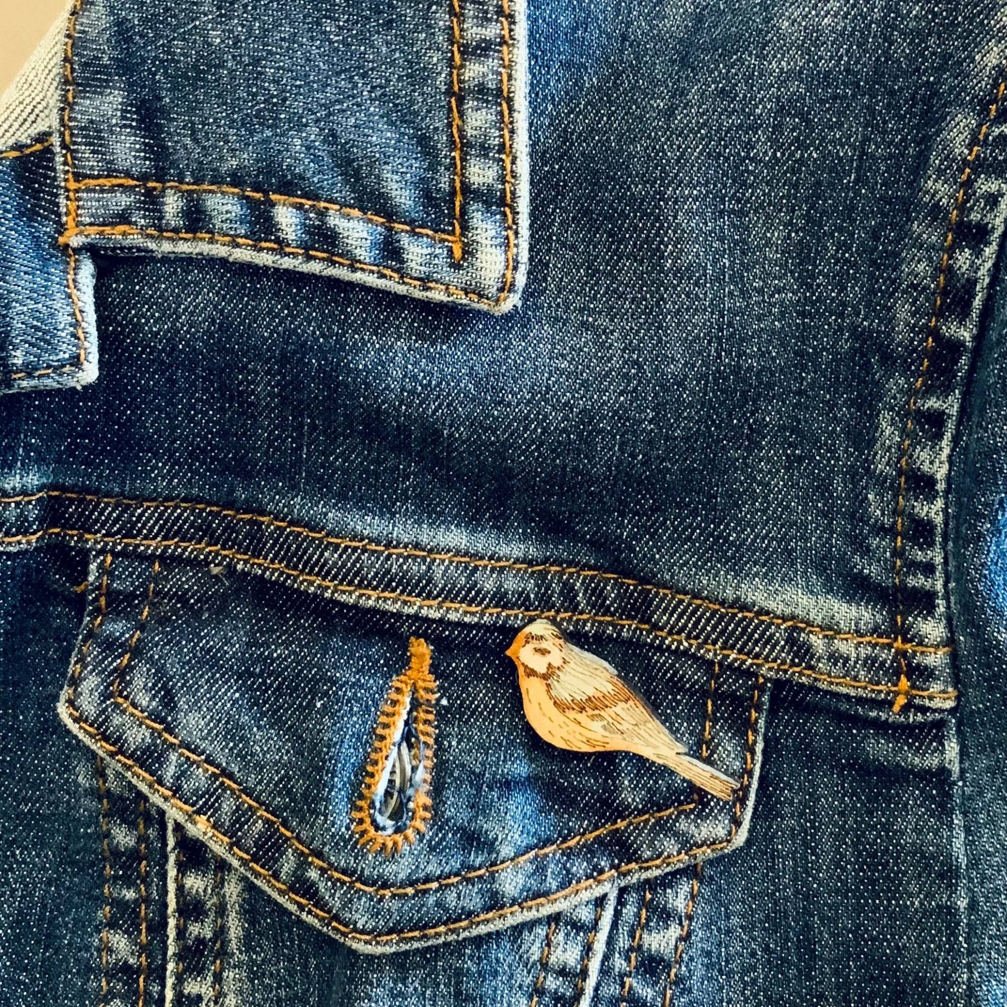 Blue Tit Mini Pin Brooch - Image 4