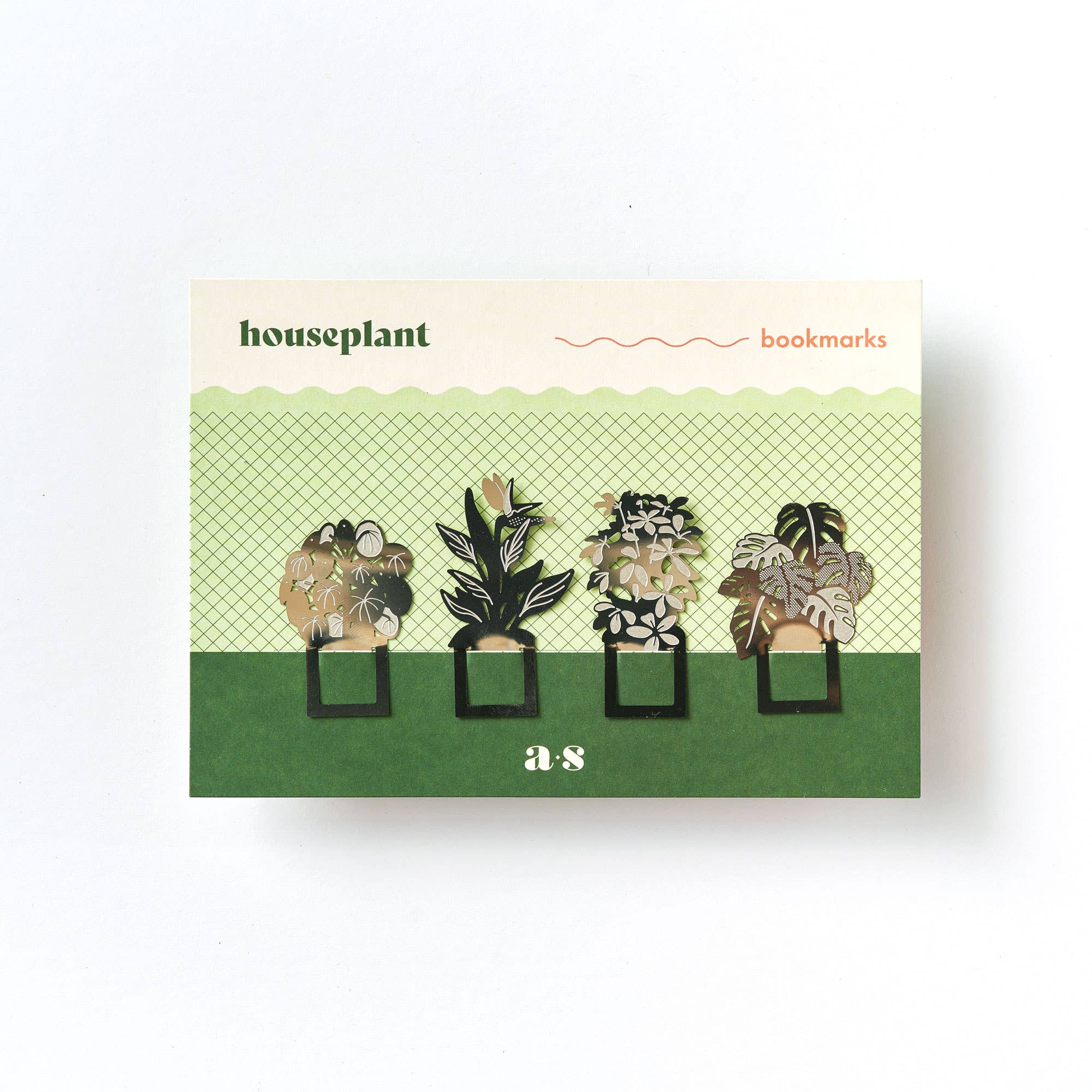 Houseplant Bookmarks – Set of 4 Metal Page Markers (2025 Edition)