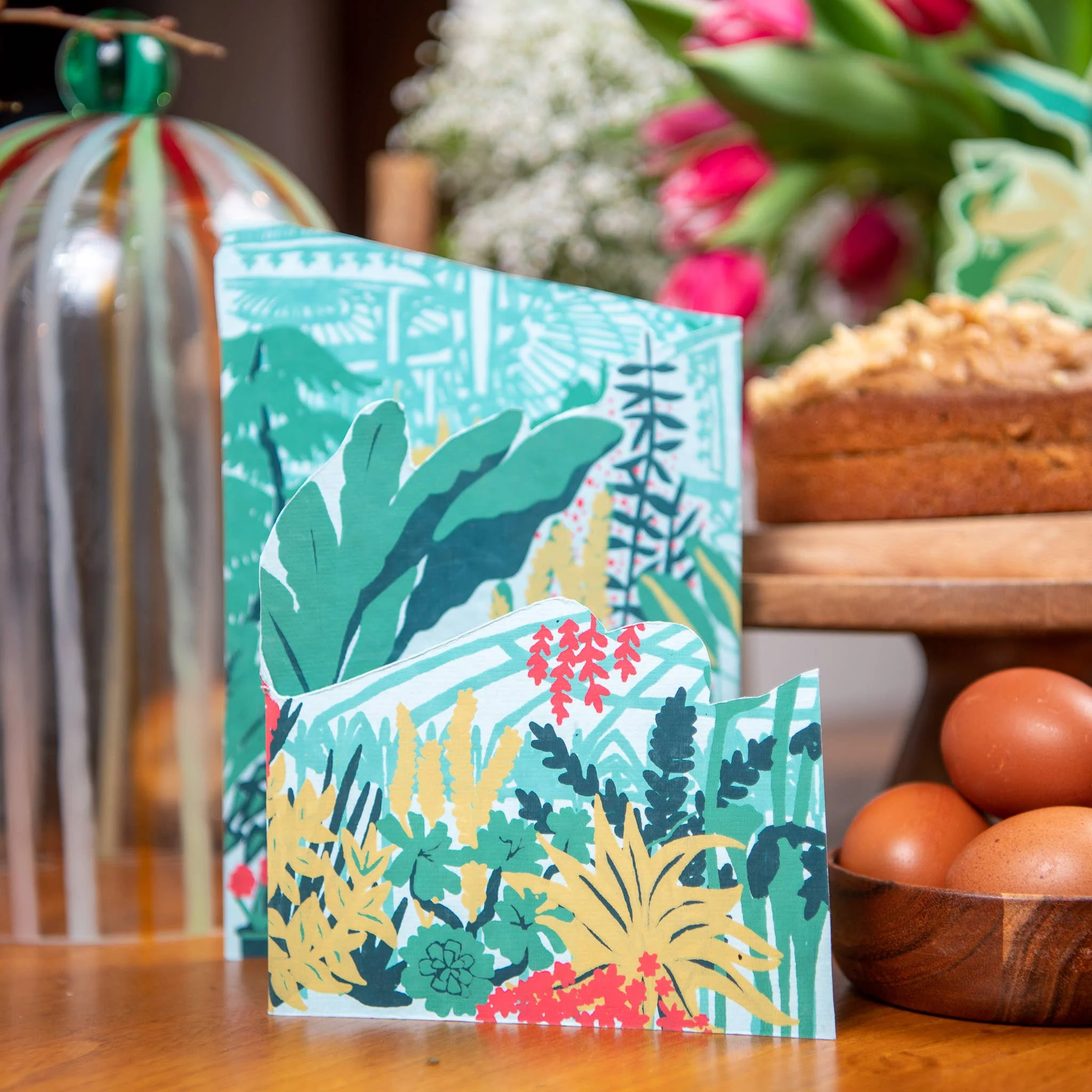 Botanic Garden Hand Screen Printed Greeting Card - Image 3