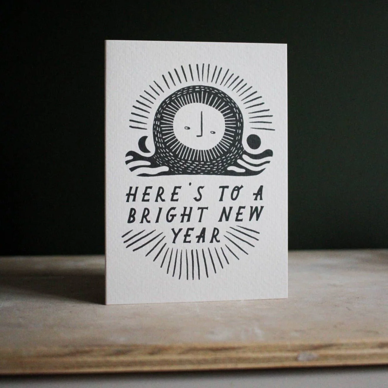 'Bright New Year' New Year's Sun Greetings Card