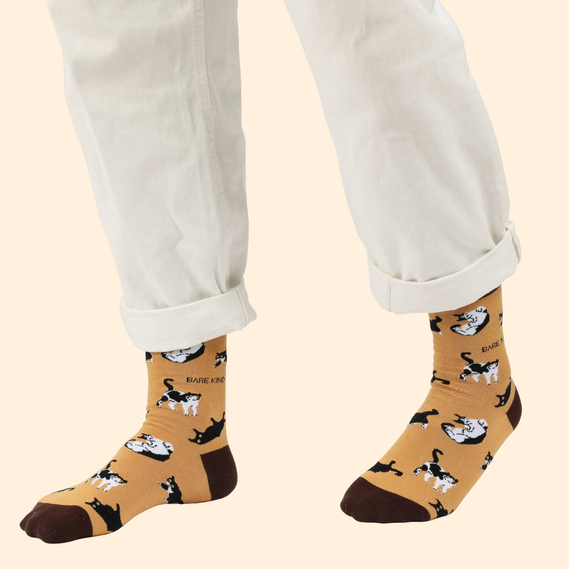 Brown Cats Bamboo Socks - Image 5