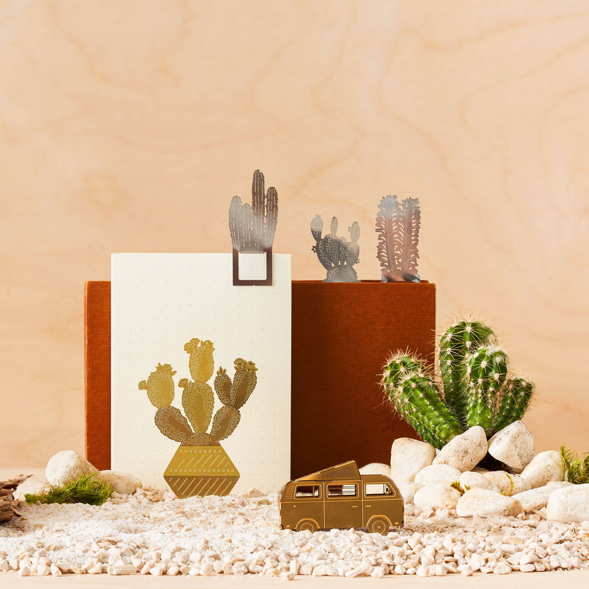 Cactus Bookmarks – Set of 4 Metal Page Markers - Image 3