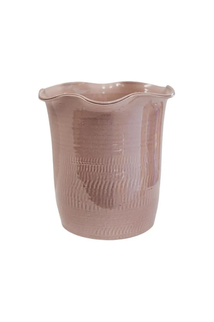 Camellia Scalloped Edge Planter – Blush Pink