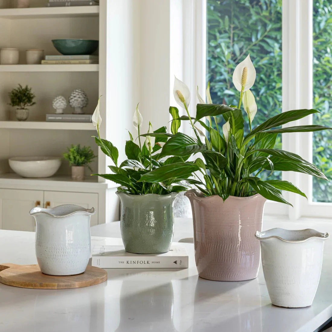 Camellia Scalloped Edge Planter – Sage Green - Image 3