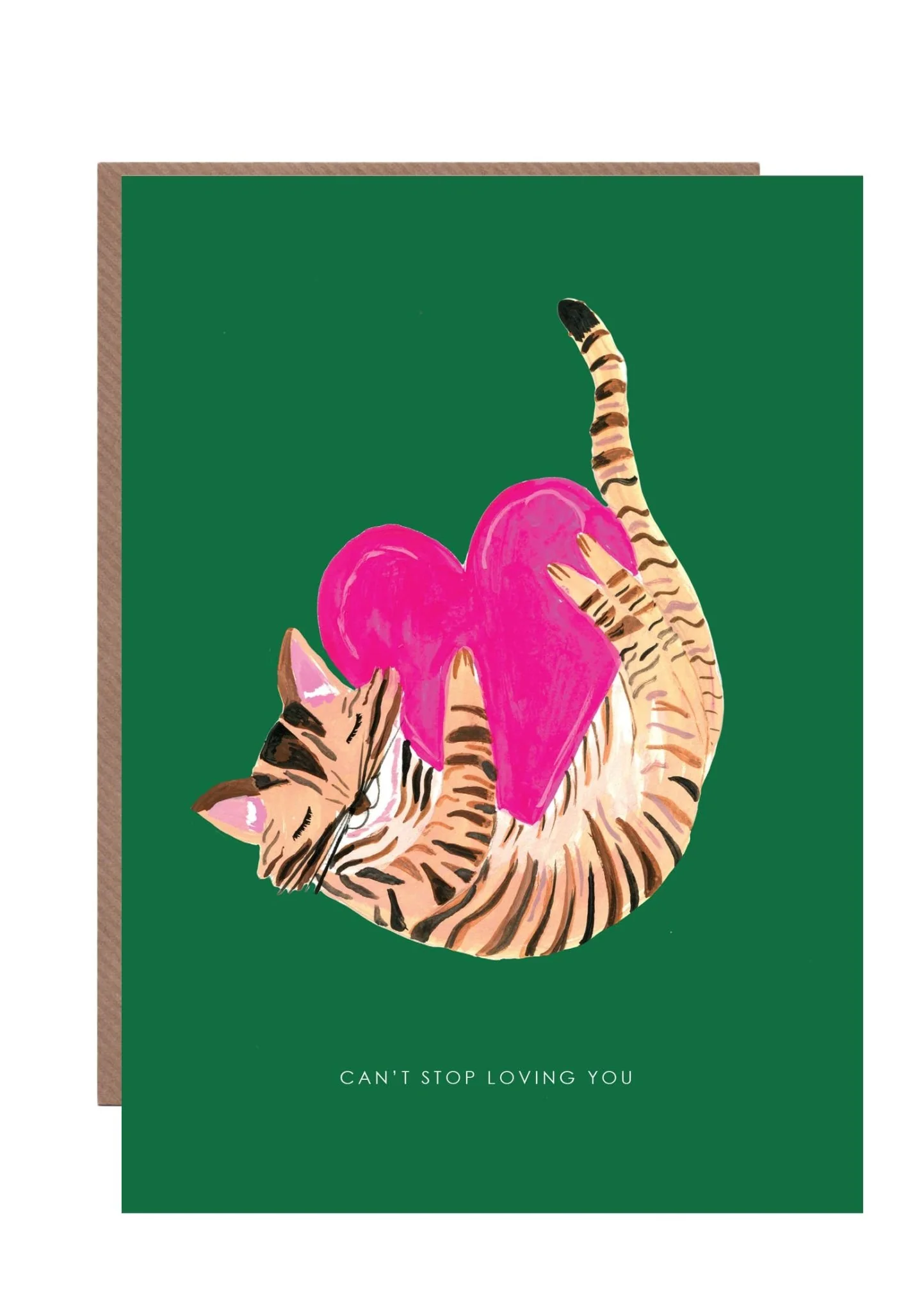 'Cat with Heart ' Greetings Card - Image 2