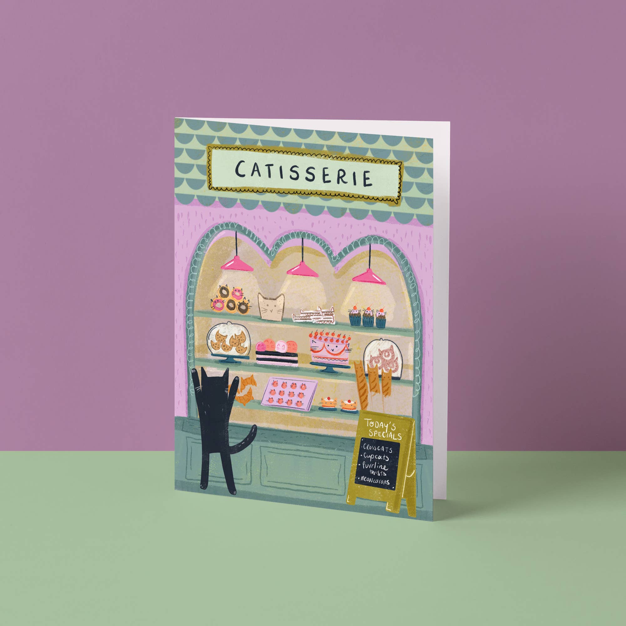 Catisserie Art Cat Greetings Card