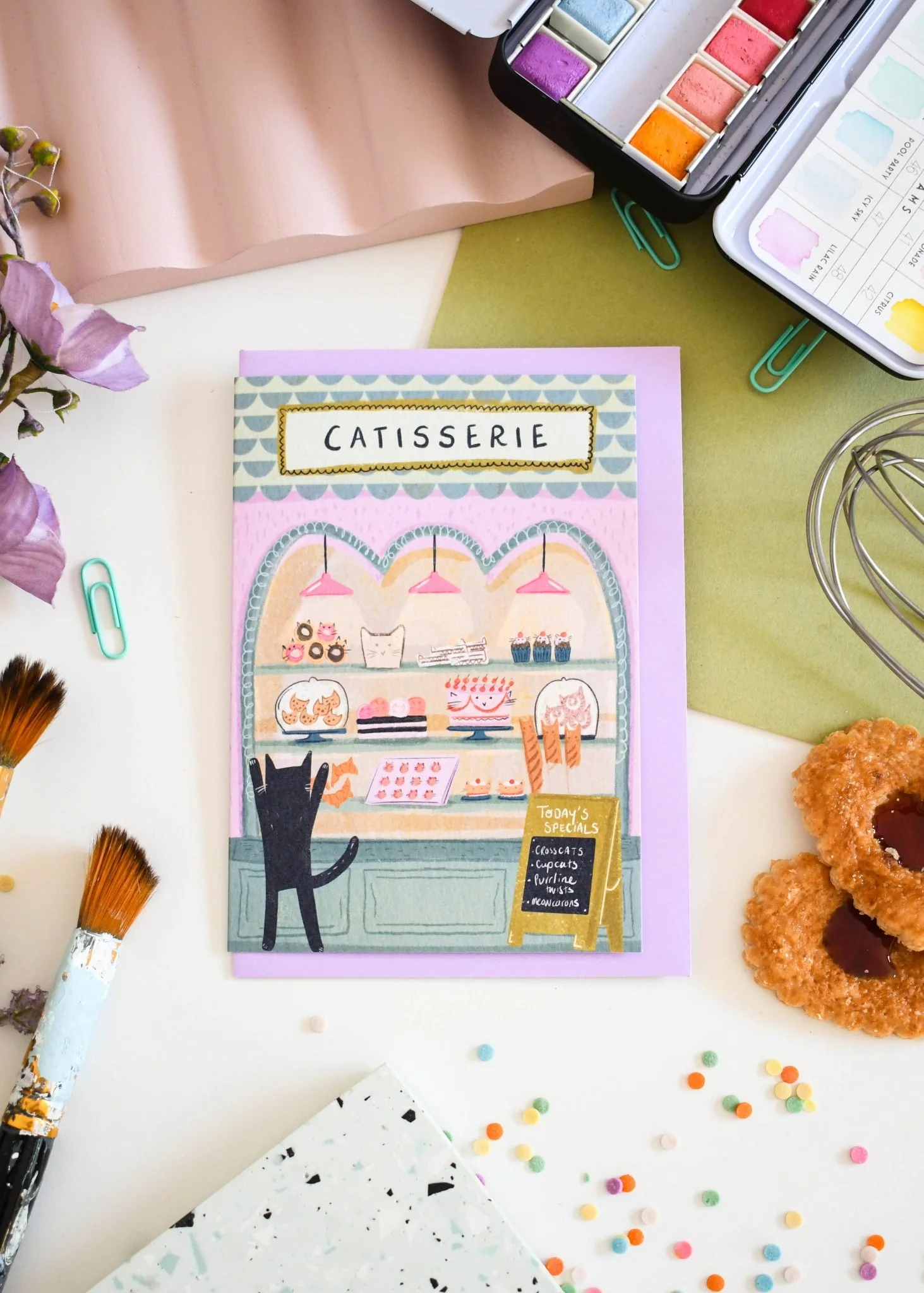Catisserie Art Cat Greetings Card - Image 3