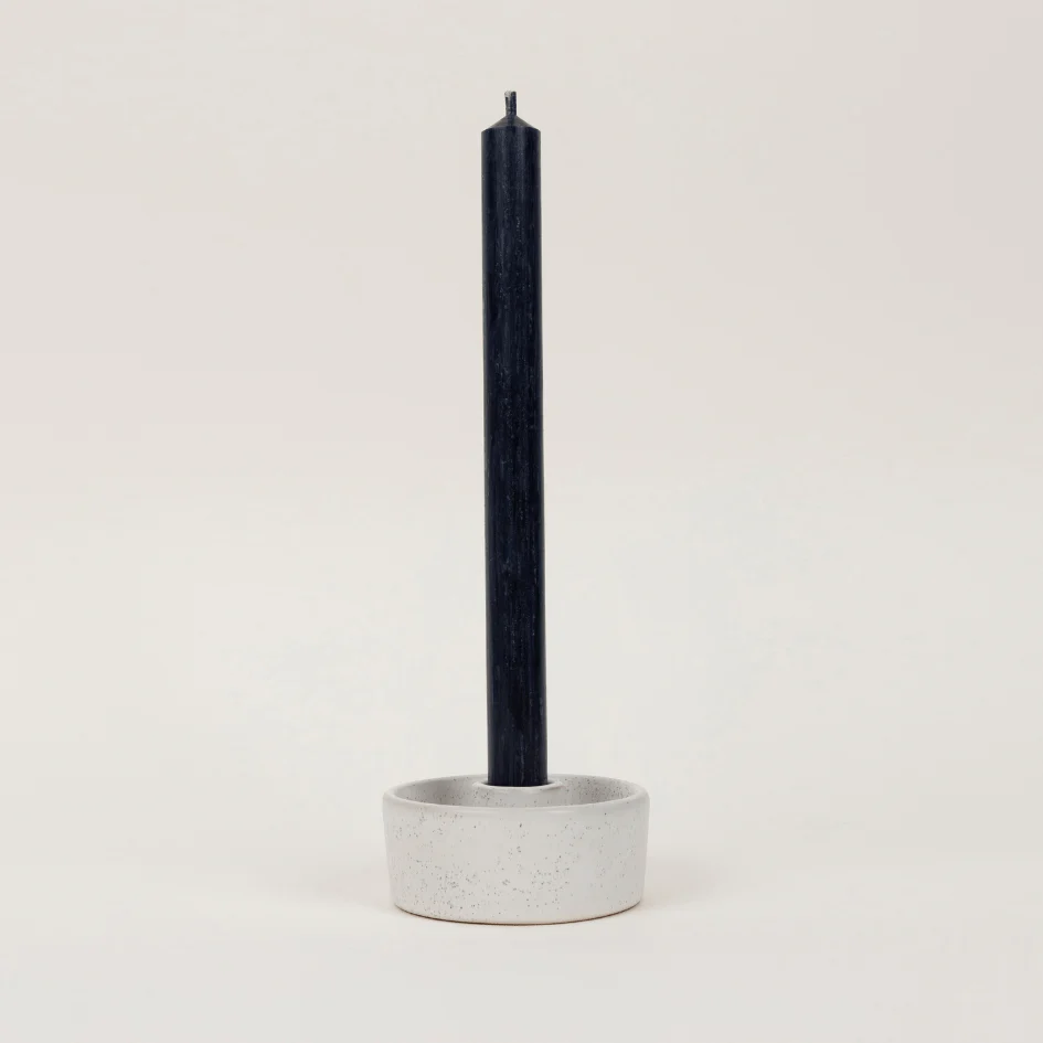 Charcoal Black - St Eval Church Dinner Candle - Image 3