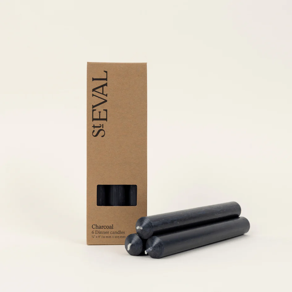 Charcoal Black - St Eval Church Dinner Candle - Image 5