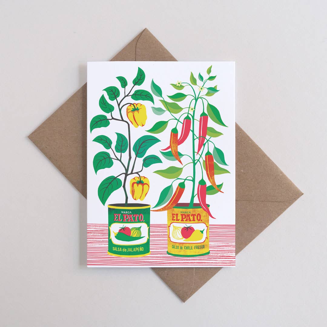 Chilli Peppers | Everyday greetings card | Garden, growing