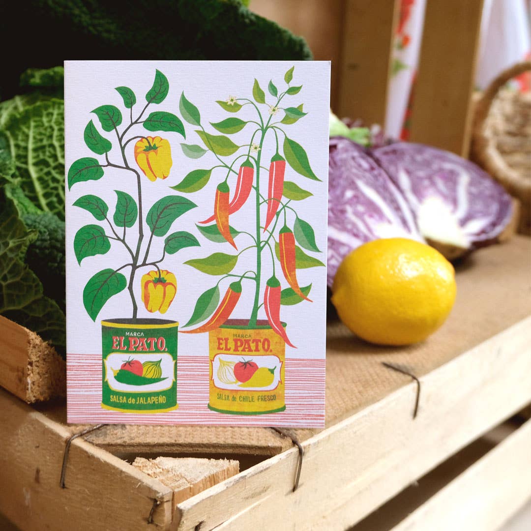Chilli Peppers | Everyday greetings card | Garden, growing - Image 3