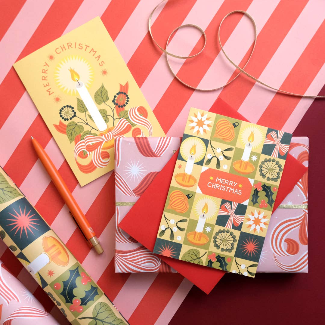Christmas Chequerboard Candlelight | Christmas card | Christmas 2025 - Image 4